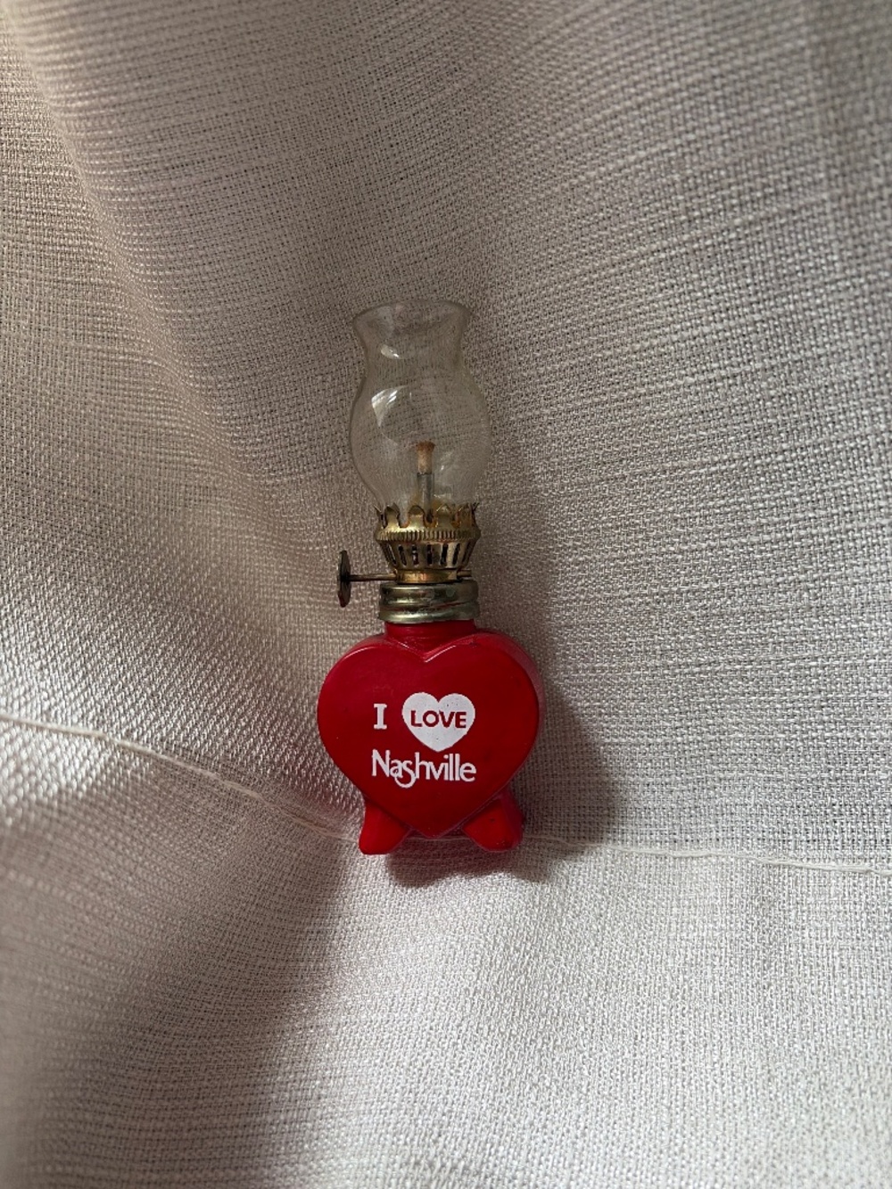Vintage Mini Oil Lamp I LOVE Nashville VGC